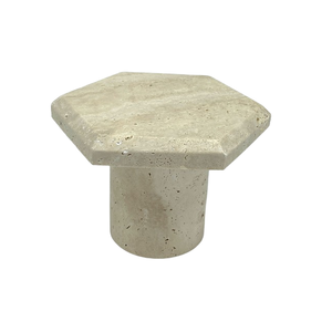 Plateau en travertin - Support de rangement et de présentation rétro européen en marbre pour fruits, gâteaux, bonbons, noix et desserts - Organisation de cuisine - Product Image 1