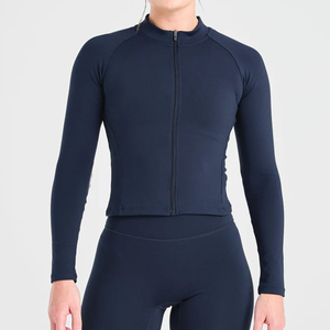 Conjuntos de Ropa Deportiva de Yoga al por Mayor con Logotipo Personalizado, Chaquetas de Manga Larga Suaves y Leggings, Conjuntos de Yoga Elásticos sin Costuras para Mujer - Product Image 3