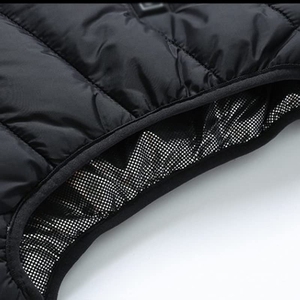 <b>Men's</b> Winter Quilted Sleeveless Puffer Vest Stand Collar Zipper Closure Windproof Casual Outwear Thick Polyester Fiber Filling - Product Image 5