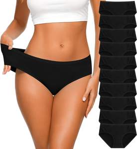 กางเกงชั้นในบิกินี่ผู้หญิงเอวต่ำแบบถัก เนื้อผ้านุ่ม ยืดหยุ่น ระบายอากาศได้ดี เป็นมิตรต่อสิ่งแวดล้อม สวมใส่สบาย - Product Image 1