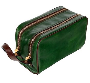 Trousse de Toilette en Cuir Véritable pour Hommes et Femmes, Pochette de Voyage Zippée pour Cosmétiques et Maquillage – Vente en Gros - Product Image 1