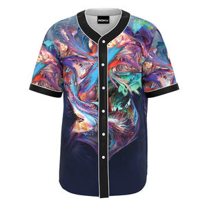 Camiseta de béisbol unisex personalizada, sublimado uniforme de equipo, ropa deportiva con impresión de logotipo, ropa de softbol personalizable OEM ODM - Product Image 1