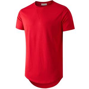 Premium quality Mens Longline <b>Drop</b> <b>Back</b> T Shirt 210 GSM Cotton Blend Short Sleeve Custom Design Factory Direct Low MOQ - Product Image 4
