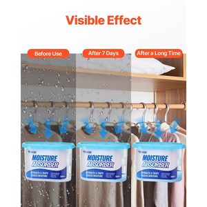 6 Confezioni da 10,8 oz di Scatole Assorbiumidità Senza Profumo, Deumidificatore Domestico che Assorbe e Rimuove l'Umidità in Eccesso - Product Image 3