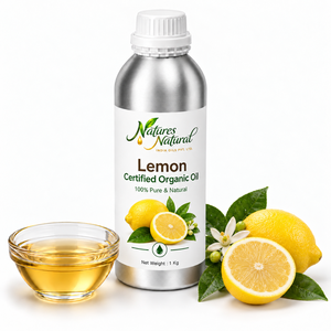 Huile de citron biologique certifiée, ingrédient dérivé de la peau de citron, pour les parfums d'agrumes, les cosmétiques, la fabrication de savon et les commandes B2B en gros - Product Image 1