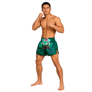 Pantalones Cortos de Muay Thai Personalizados para Hombre y Mujer con Cintura Elástica, Transpirables y de Secado Rápido, en Tela Satén - Product Image 4
