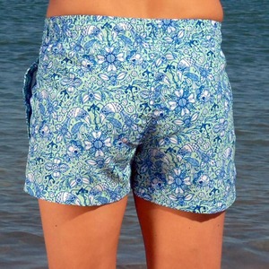 Nouvelle collection de shorts de bain pour femmes à séchage rapide avec poches, cordon de serrage à l'arrière, imprimé 3D, shorts de plage décontractés - Product Image 3