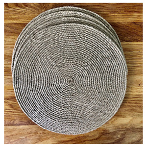 New Design Dinner Set Jute Natural Table Linen <b>Round</b> <b>Placemat</b> for Dinner and Banquet Heat-Resistant Anti Slip Woven <b>Placemats</b> - Product Image 5