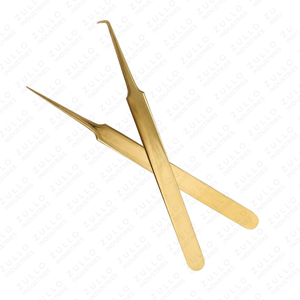 OEM Pearl Gold Eyelash Extension Tweezers Stainless Steel Precision Pointed Tip Lash <b>Tool</b> for Beauty Professionals - Product Image 5