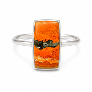 Natural Yellow <b>Bee</b> Jasper Ring 925 Sterling Silver Handmade Rectangle Cabochon Gemstone Ring for Women Fine Jewelry <b>Gift</b> - Product Image 1