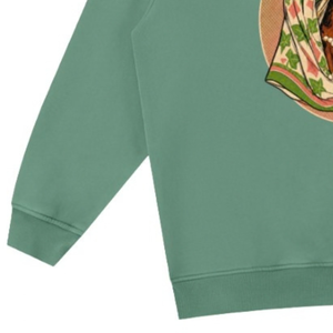 Sudadera Gráfica Verde de Manga Larga para Mujer AKA Cover Girl, Estilo Casual Inspirado en la Hermandad, Moda Urbana - Product Image 2
