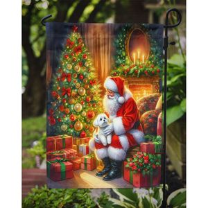 Drapeau de jardin multicolore du Père Noël maltais Bannière décorative de jardin pour le patio Oeuvre d'art pour les parterres de fleurs et la décoration de boîte aux lettres - Product Image 3