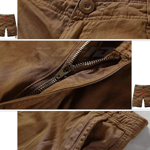 Pantalones cortos cargo para senderismo y uso casual al aire libre, pantalones cortos cargo de moda para hombre, tela de algodón con cierre de cremallera y diseño de bolsillos para el verano - Product Image 6