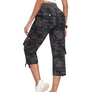 New Casual Customize Capri <b>Pants</b> For Women's Breathable Multi-pocket Premium Trousers 100% Organic Cotton Women's Capri <b>Pant</b> - Product Image 2