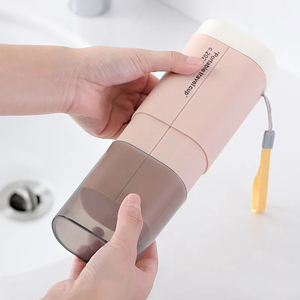 Multifunction Plastic Rectangle Stand <b>Toothbrush</b> Organizer with Wash Mouthwash Cups Portable Travel Design Convenient Storage - Product Image 4