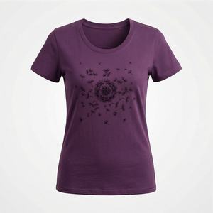 T-shirt d'été pour femme imprimé, écologique, en polyester et coton, respirant, séchage rapide, couleur personnalisable, qualité supérieure, en promotion - Product Image 1