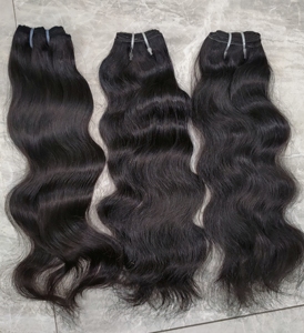 Extensions de cheveux naturels lisses de qualité supérieure pour femme, faciles à utiliser, lavables, pour un look tendance et élégant, provenant d'un fournisseur indien. - Product Image 4