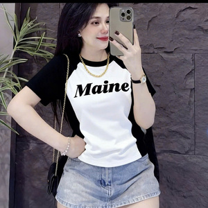 Women Asymmetrical Short Sleeve T Shirt Wholesale High Quality Fast Delivery 100% <b>Linen</b> Casual Customized Packaging Made Vietnam - Product Image 4
