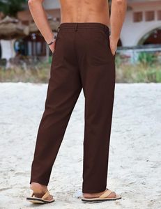 Pantalon de détente en coton pour homme, coupe décontractée, léger, confortable, tricoté, écologique, coupe droite, vente en gros - Product Image 2