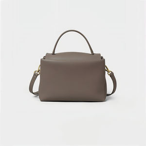 Wholesale Custom Vintage Fashion Lady Button Single Strap Genuine <b>Leather</b> Crossbody <b>Messenger</b> Shoulder <b>Bag</b> for Women Portable. - Product Image 2