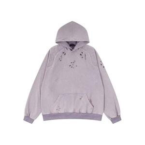 เสื้อฮู้ดดี้สไตล์วินเทจทำสีซีดแบบย้อมกรด ผ้าหนา ซันเฟด ทรงโอเวอร์ไซส์ สำหรับผู้ชาย ผ้าฝ้ายเฟรนช์เทอร์รี่ - Product Image 6
