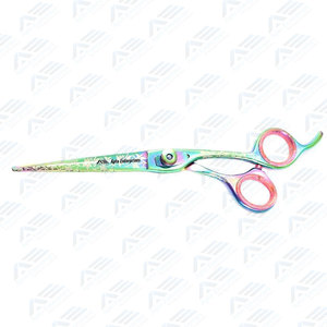 Tijeras de salón de belleza, tijeras de corte de pelo de peluquero recubiertas de papel con punta roma y tornillo ajustable de acero inoxidable - Product Image 6