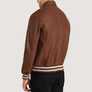 Best premium high <b>Leather</b> Manufacturer Pakistani Wholesale Casual <b>Leather</b> Varsity <b>Jacket</b> for Men Design <b>Leather</b> Varsity <b>Jacket</b> - Product Image 2