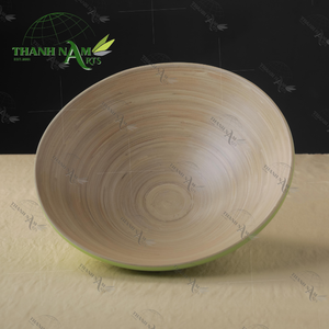 Bol à salade léger en bambou du Vietnam, fabriqué à la main sur mesure pour un affichage de table à manger durable avec un design écologique - Product Image 1