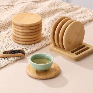 Sous-verre en bois écologique de haute qualité, durable, personnalisable, pour la protection des boissons dans les restaurants et hôtels, bleu - Product Image 2