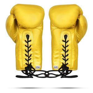 Gants de boxe professionnels en <span class=keywords><strong>crin</strong></span> de cheval, à lacets, en cuir véritable, pour entraînement, sparring, kickboxing, Muay Thai, 8oz 10oz - Product Image 3