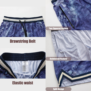 Pantalones Cortos Casuales para Hombre, de Poliéster y Algodón, con Logotipo Personalizado, Etiqueta Privada, Teñido Sólido, Transpirables, de Secado Rápido, Estilo Urbano - Product Image 3