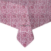 Nouvelle nappe imprimée à la main, nappe de table à motif indien, linge de table, cadeaux pour la Saint-Valentin, nappe carrée personnalisée