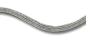Sangle de frontale pour cheval en cuir véritable personnalisée, motif vague Cooper, avec magnifique design en cristal or rose, style western - Product Image 4
