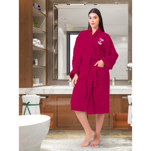 Peignoirs pour femmes adultes en coton 100% au design élégant, tailles personnalisées, couleurs unies, les plus vendus, fournisseur en Inde. - Product Image 1