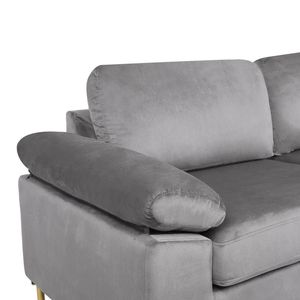 Divano in Velluto Grigio Urbano per Soggiorno - Product Image 6
