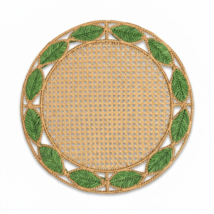 Napperons en raphia naturel tissés à la main en vrac, écologiques, rustiques, pour la décoration de table de cuisine et de salle à manger, collection export - Product Image 1