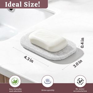 Supports à savon de qualité professionnelle pour savon en barre, lot de 4, avec système d'auto-drainage, pour douche - Product Image 2