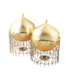 Recipientes para Servir Comida de Acero Inoxidable Ecológicos de Diseño Moderno y Lujoso para Fiestas de Boda, Calentador de Comida Tipo Buffet - Product Image 1