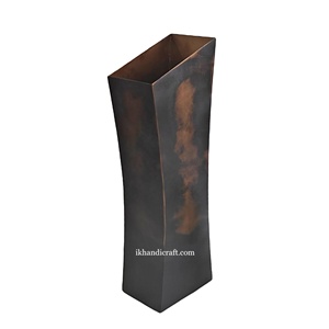 Vase à fleurs rectangulaire moderne en métal, décoratif, fait main, portable, pour Noël et mariage, durable, étanche, pour table, personnalisable, en gros - Product Image 2