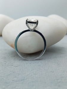 Asscher Cut Diamond Solitaire Anillo de compromiso Plata de Ley 925 Oro blanco/amarillo 2,0 CT Anillo de Bodas de regalo - Product Image 4