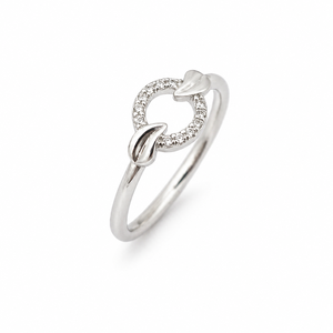 925 Sterling Silver <b>Open</b> Band <b>Ring</b> Round Zircon Pave Floral Design Women Jewelry Gift - Product Image 3