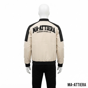 <b>Mens</b> <b>Cream</b> Black Bomber <b>Jacket</b> Streetwear <b>Mens</b> Winter <b>Jackets</b> Wholesale <b>Jacket</b> For <b>Men</b> Casual Fashion <b>Jacket</b> - Product Image 4