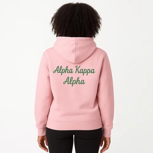 Sudadera con Capucha Personalizada para Mujer, Bordada e Impresa, de Forro Polar, Ecológica, Transpirable, Informal, para Invierno y Otoño, Estilo Griego - Product Image 5