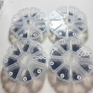 Bases étroites et flexibles avec un adhérence minimale, non rigides ni volumineuses, qualité supérieure, tige pointue en PBT, cils préfabriqués - Product Image 2