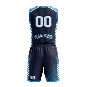 Custom Basketball Jersey Set Sublimated Print Team Name <b>Number</b> Moisture Wicking Unisex Adult All Seasons Athletic Fit - Product Image 2