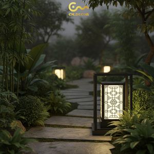 Lámpara de Pared Exterior Cuadrada Minimalista Moderna, Decorativa, Negra, para Jardín, de Acero Inoxidable, AC 200V E27 IP65 para Villa R - Product Image 4