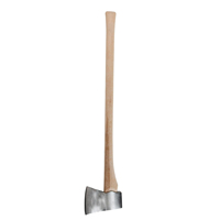 Hache de fendeur à lame en acier inoxydable, manche en bois naturel, qualité industrielle, robuste, à dos plat, outil de coupe d'arbres forgé à la main