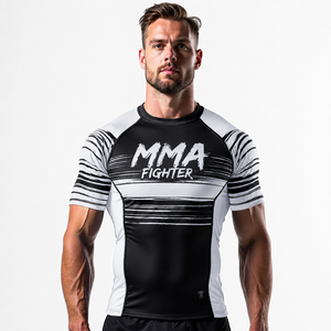 Maillot de compression personnalisé à manches courtes pour Jiu Jitsu, MMA, BJJ, grappling, entraînement sportif, séchage rapide - Product Image 6