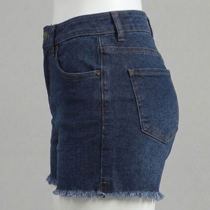 Shorts Oxford para Mujer, Lavado Desgastado Personalizado, Bordes Crudos, Tela Oxford, Corte Regular, Estilo Urbano, Logotipo Personalizado, Transpirable, Verano, 100% - Product Image 2