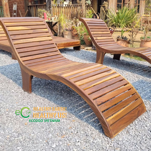 เก้าอี้อาบแดดไม้กลางแจ้ง ECO2GO VIETNAM ทำจากไม้ธรรมชาติ สำหรับพักผ่อนริมสระน้ำ ชายหาด และลานบ้าน - Product Image 3